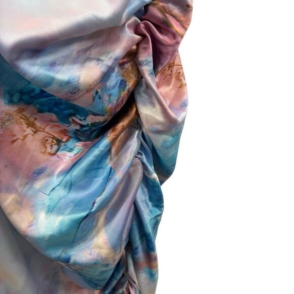 Brand new with tags Cider SATIN RUCHED SPLIT MIDI CAMI DRESS Size XL - Picture 7 of 15